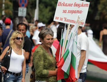 Скандирания пред президентството: Плевнокио, върви си