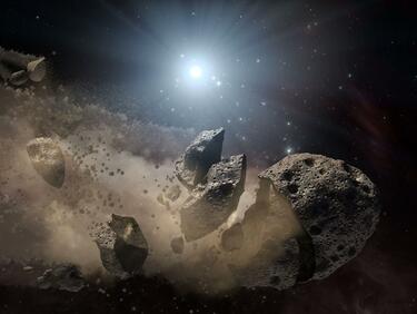 Без паника, точно сега Земята се разминава с астероид
