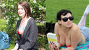 Сексапилни девойки, които четат чисто голи в парка (СНИМКИ 18+)