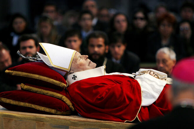  
Смъртта на папа Йоан Павел II (2005 год.) 