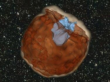Астрономите видяха как бяло джудже се врязва в друга звезда
