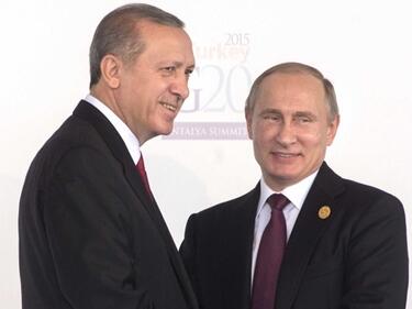 Ердоган говори по телефона с Путин след срещата си с Борисов