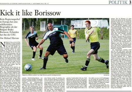 Frankfurter Allgemeine Zeitung: Kick it like Borissow