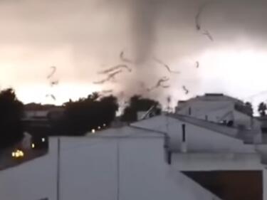 Мощно торнадо удари Испания (ВИДЕО)