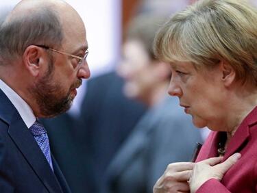 Шулц вече е фаворит за канцлер, подкрепата за Меркел се топи