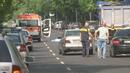 Джип прегази полицай в центъра на Пловдив (СНИМКИ)