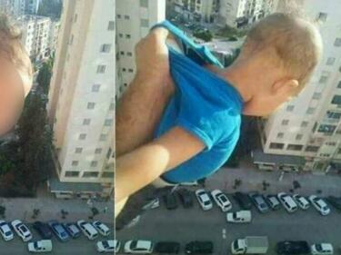 Мъж провеси бебе от 15-я етаж, за да събира лайкове