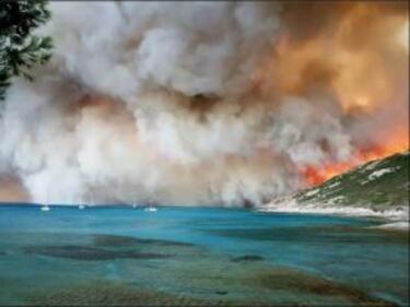 Пожари опустошават френската Ривиера, гори и Португалия (СНИМКИ)