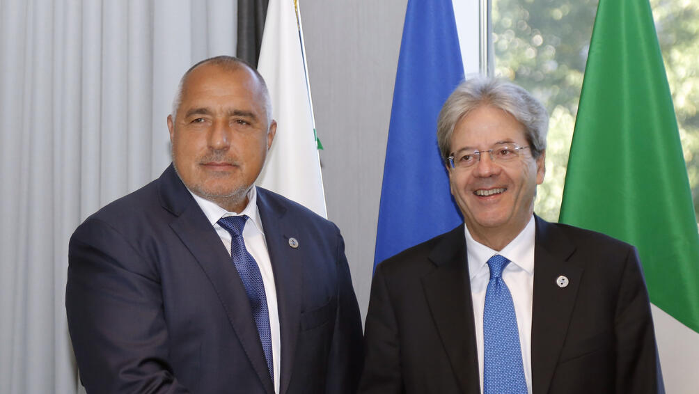 Министър председателите на България и Италия Бойко Борисов и Паоло Джентилони