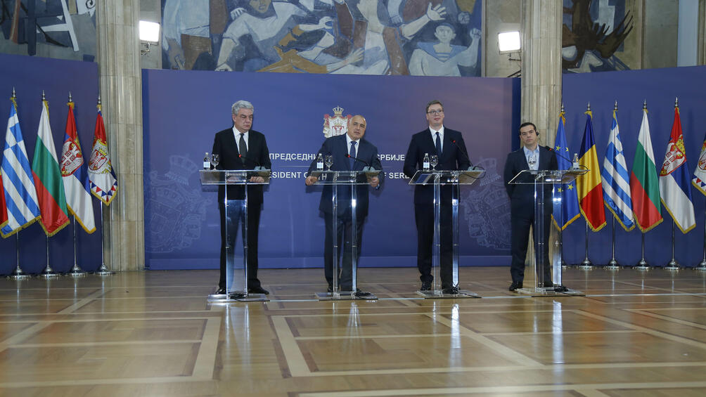 Четиримата балкански лидери министър председателят на България Бойко Борисов президентът