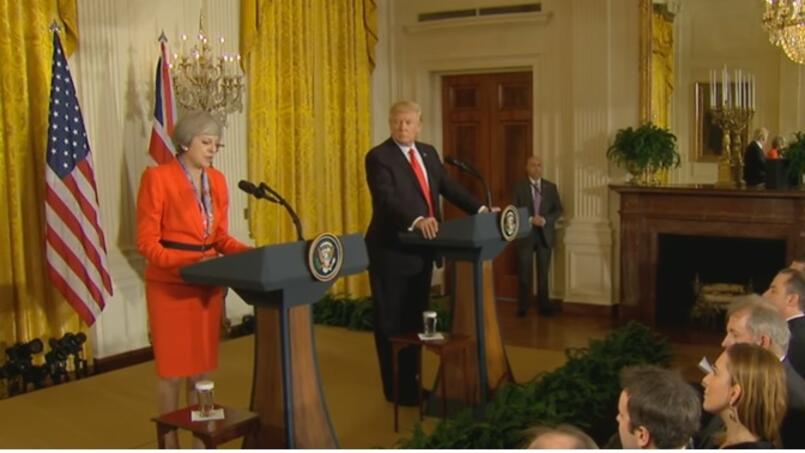 Президентът на САЩ Доналд Тръмп съобщи, че британският министър-председател Тереза