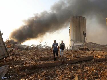 Нов голям пожар на пристанището в Бейрут