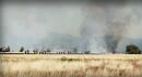 Пожар избухна до военния полигон в Казанлък (ВИДЕО)
