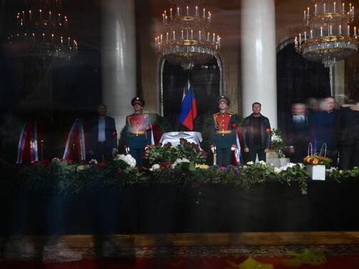 Руският президент Владимир Путин изпрати венец с лента в цветовете