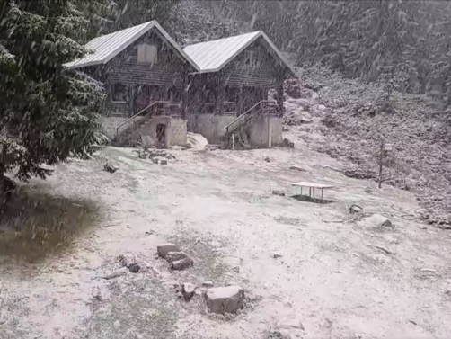 Здрав сняг заваля в планината над Сандански Клип заснет днес