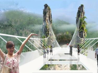 В Китай откриха най-дългия стъклен мост в света