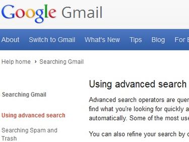Еволюция в търсенето на писма в Gmail