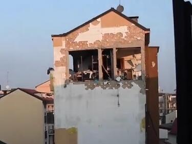 Изтичане на газ и взрив в жилищна сграда в Италия (ВИДЕО)