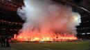 Фенове подпалиха стадион в Швеция
