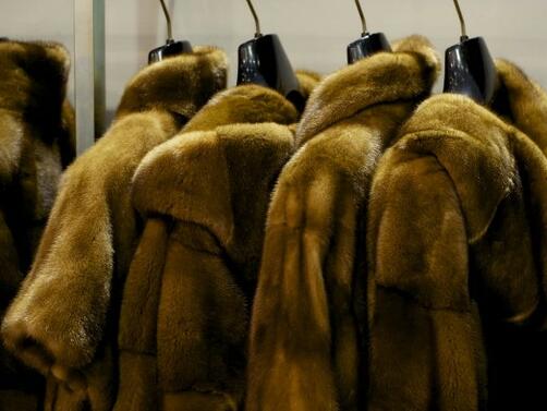 В голяма изложбена зала за кожени изделия в Северна Гърция