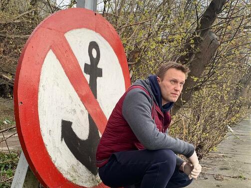 Опозиционният лидер Алексей Навални който бе тикнат в затвора по