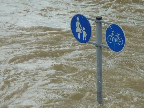 Река преля в град Берковица в четвъртък следобед Потопът наводни