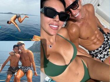 Роналдо с цялото семейство на ваканция в Сардиния с яхтата им за 30 милиона евро