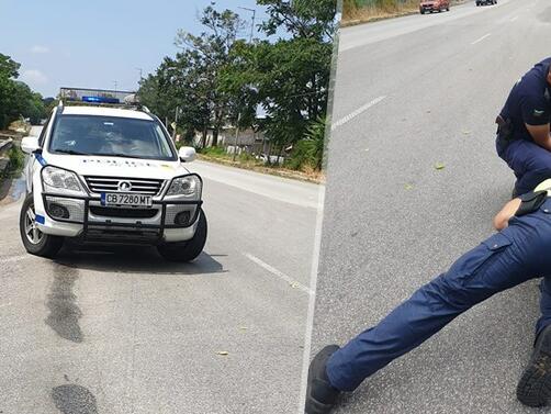 Полицаи от Димитровград помогнаха на шофьорка която е спукала гума