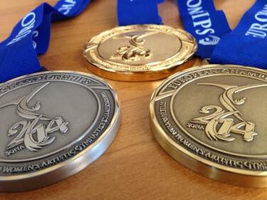 Готови са медалите за Европейското по спортна гимнастика