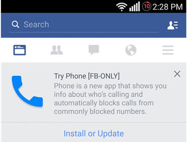 Facebook иска да замени менюто за телефонно набиране на Android