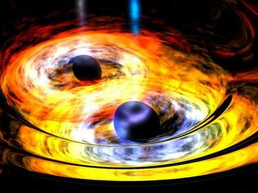 Черните дупки правят "салто", когато се сливат