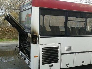 Градски автобус се запали в Пловдив