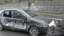 Голям скален къс удари автомобил край Симитли