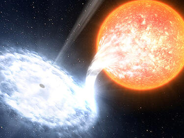 Черна дупка изригна с мощността на 1000 слънца
