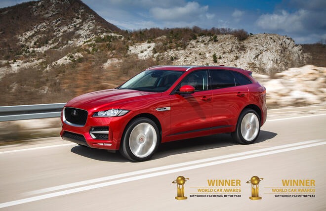 Двоен удар за Jaguar F-PACE на наградите Световен автомобил на 2017 (СНИМКИ)