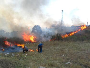 Пожари на много места в Силистренско през уикенда