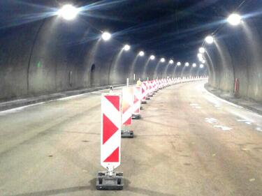 Ограничения в един от тунелите на „Хемус“ в посока София