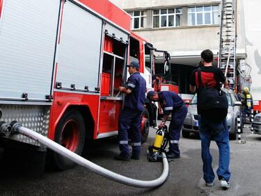Пожар в избирателна секция в Пловдив