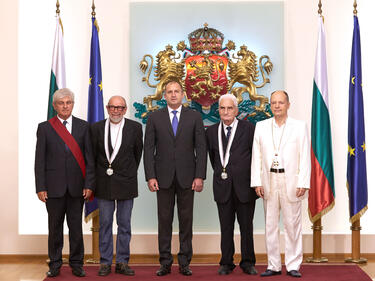 Президентът връчи отличия на четирима изтъкнати българи