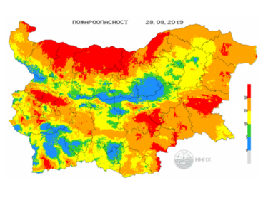 За пореден ден ни предупреждават за висок риск от пожари