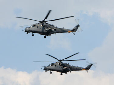 Руски бойни хеликоптери транзит над България за Сърбия