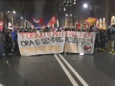 Протест срещу мерките против коронавируса прерасна в сблъсъци в Торино