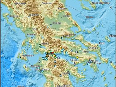 Три земетресения от 3 до 5.1 по Рихтер в Гърция в рамките на час