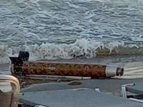 Военен боеприпас изплува на плажа между Поморие и Ахелой Той е