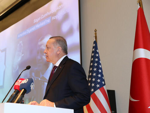 Турският президент Реджеп Ердоган отправи реч пълна със заплахи към