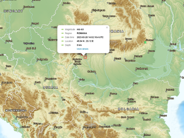 Земетресение от близо 5 по Рихтер удари Румъния