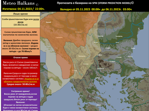 Meteo Balkans предоставя първата пълна прогноза за времето в неделния