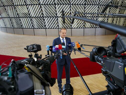 Полският министър председател Доналд Туск пристигна на официално посещение в Киев