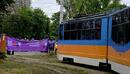 Протестът на наземния градски транспорт в София под наслов "Достоен труд – достойно заплащане! 