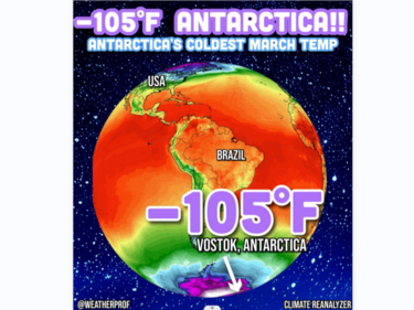 Рекордно ниски температури в Антарктида: -75°C през март шокира света
